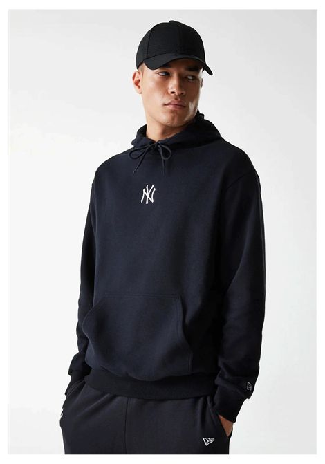 New Era Oversized New York Yankees MLB League Essential Hoodie Black Men NEW ERA | Sweatshirts | 60675777-